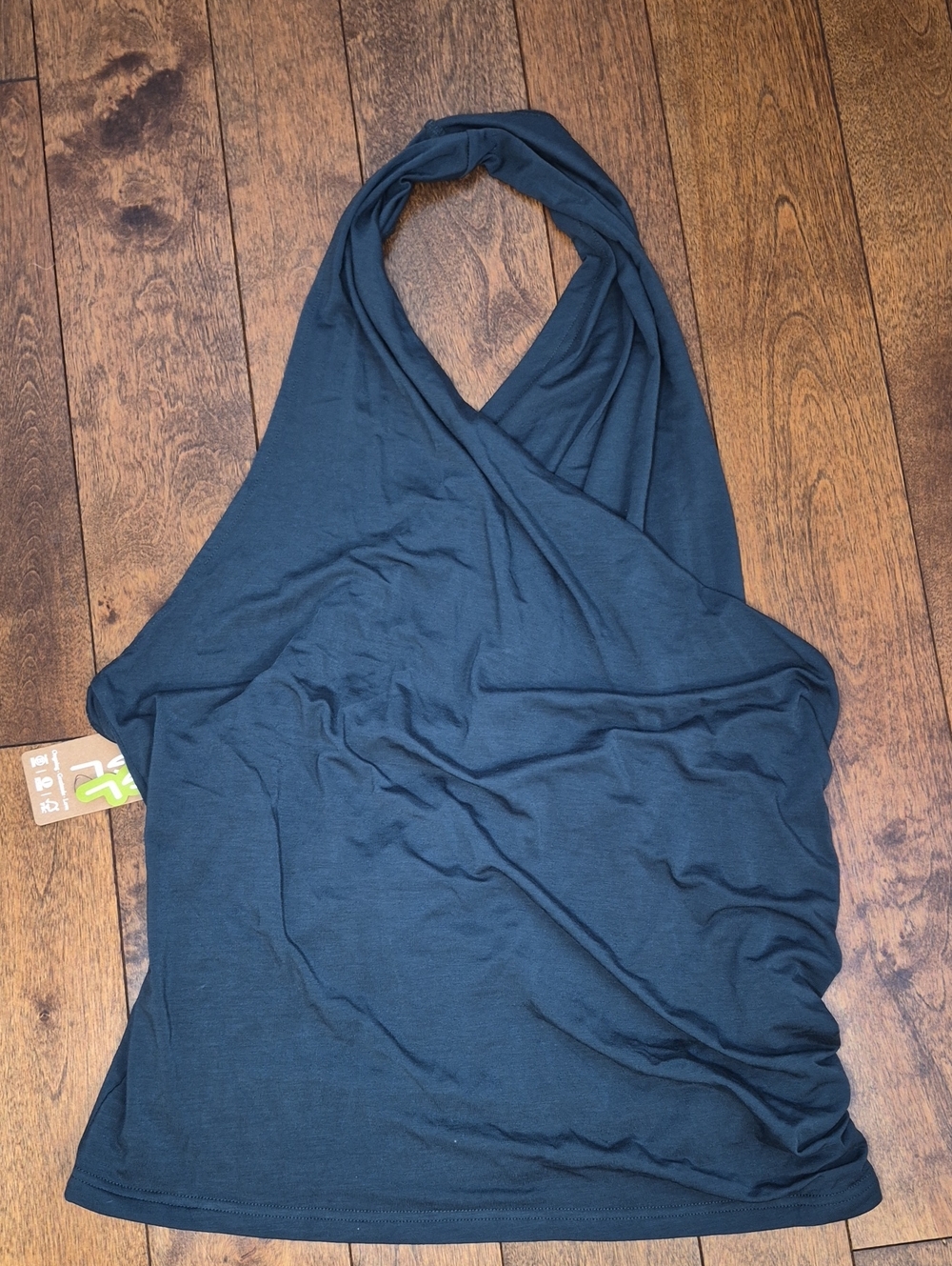 Women’s Navy Twist Halter Tank Top